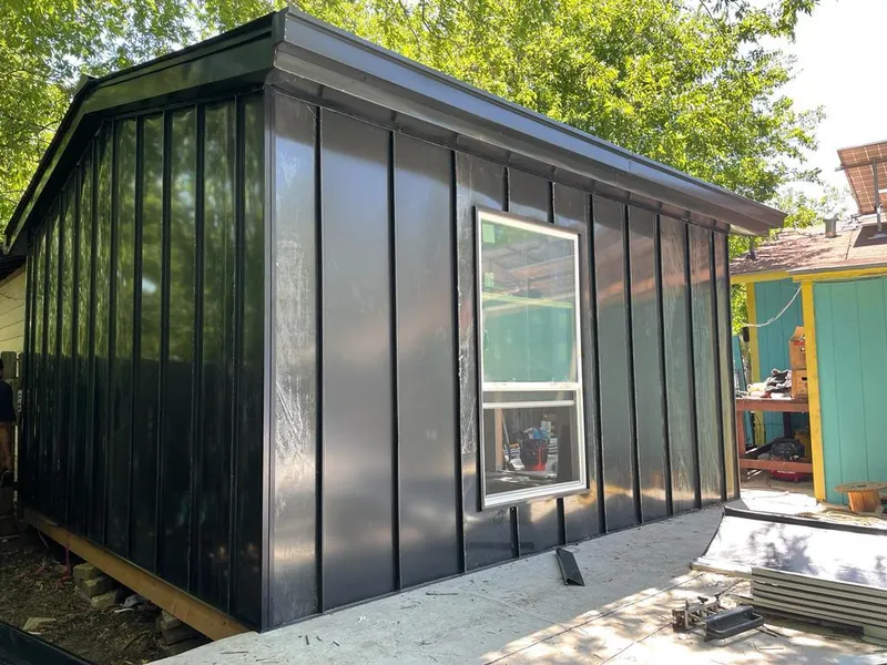 Black standing seam metal wall panels for Metal Roof Installation in Odessa